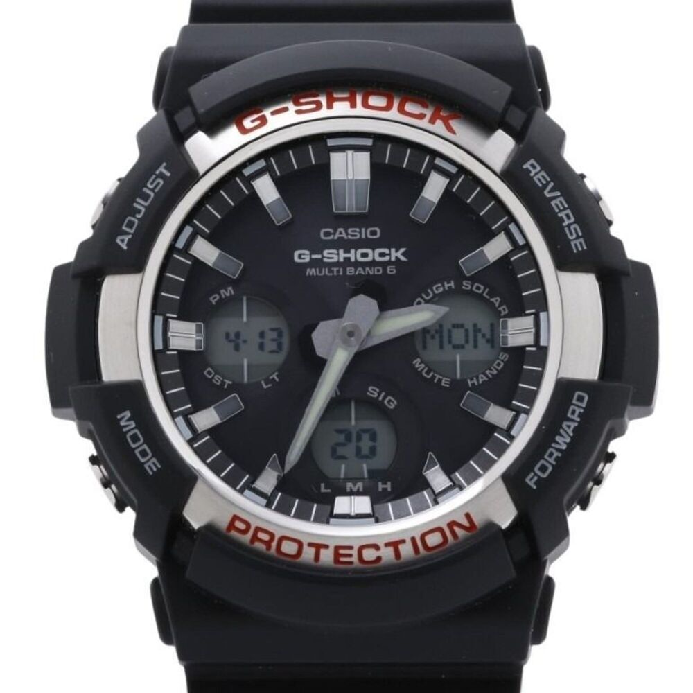 CASIO G-SHOCK ANALOG-DIGITAL GAW-100 SERIES GAW-100-1AJF Black Resin/Stainles...
